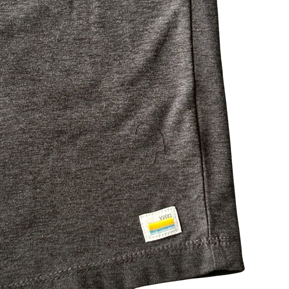 Vuori Strato Tech Polo Medium Charcoal Grey Heather Performance Shirt - Picture 5 of 5